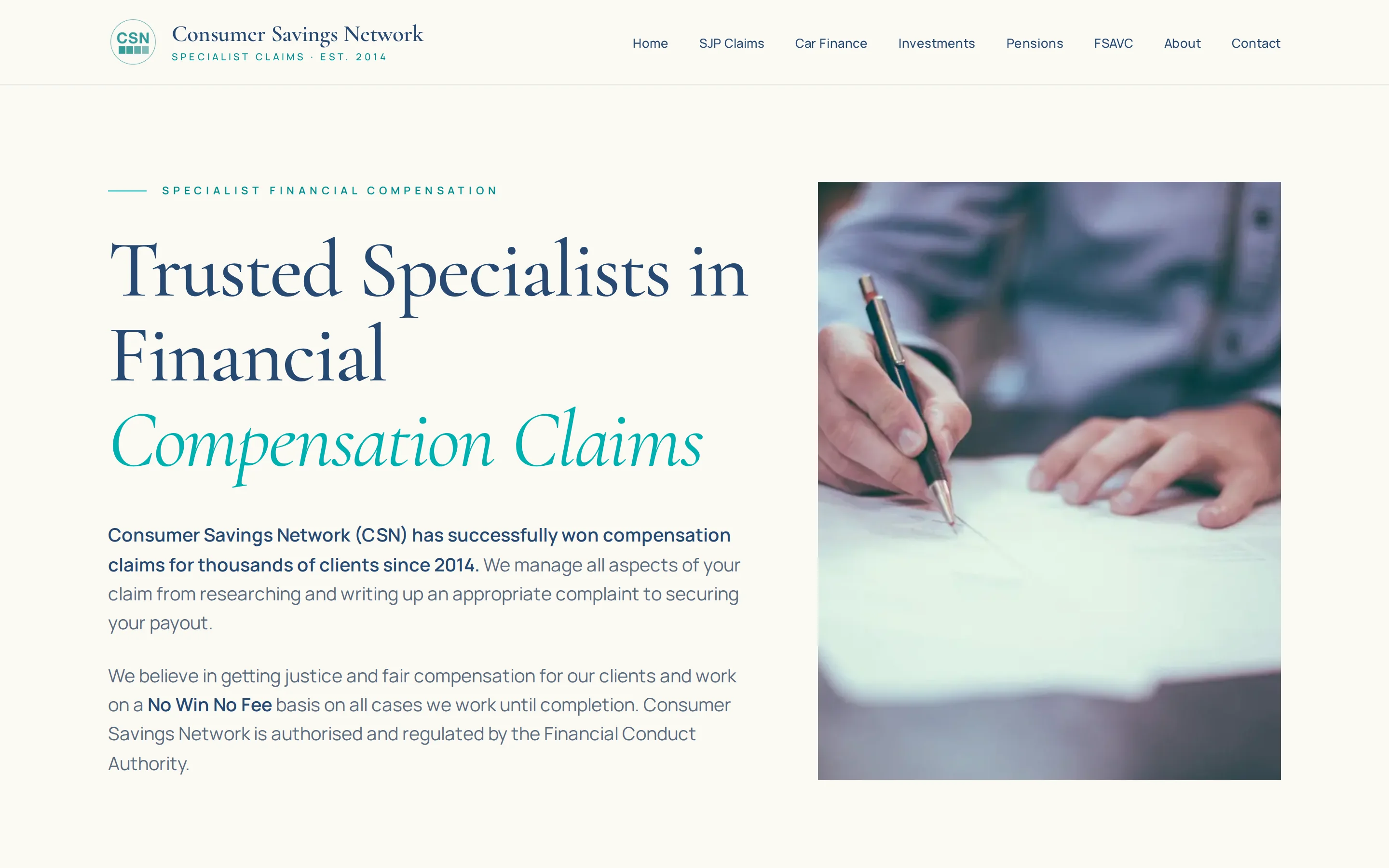 The Consumer Savings Network homepage built by Telebyte