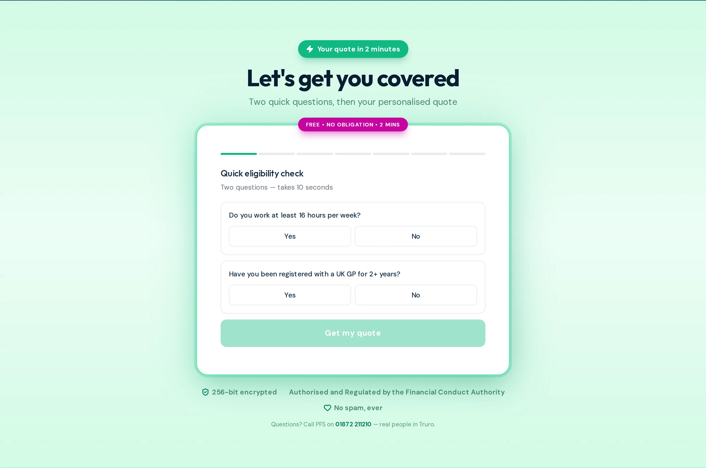 A section of the Friendly Shield website built by Telebyte
