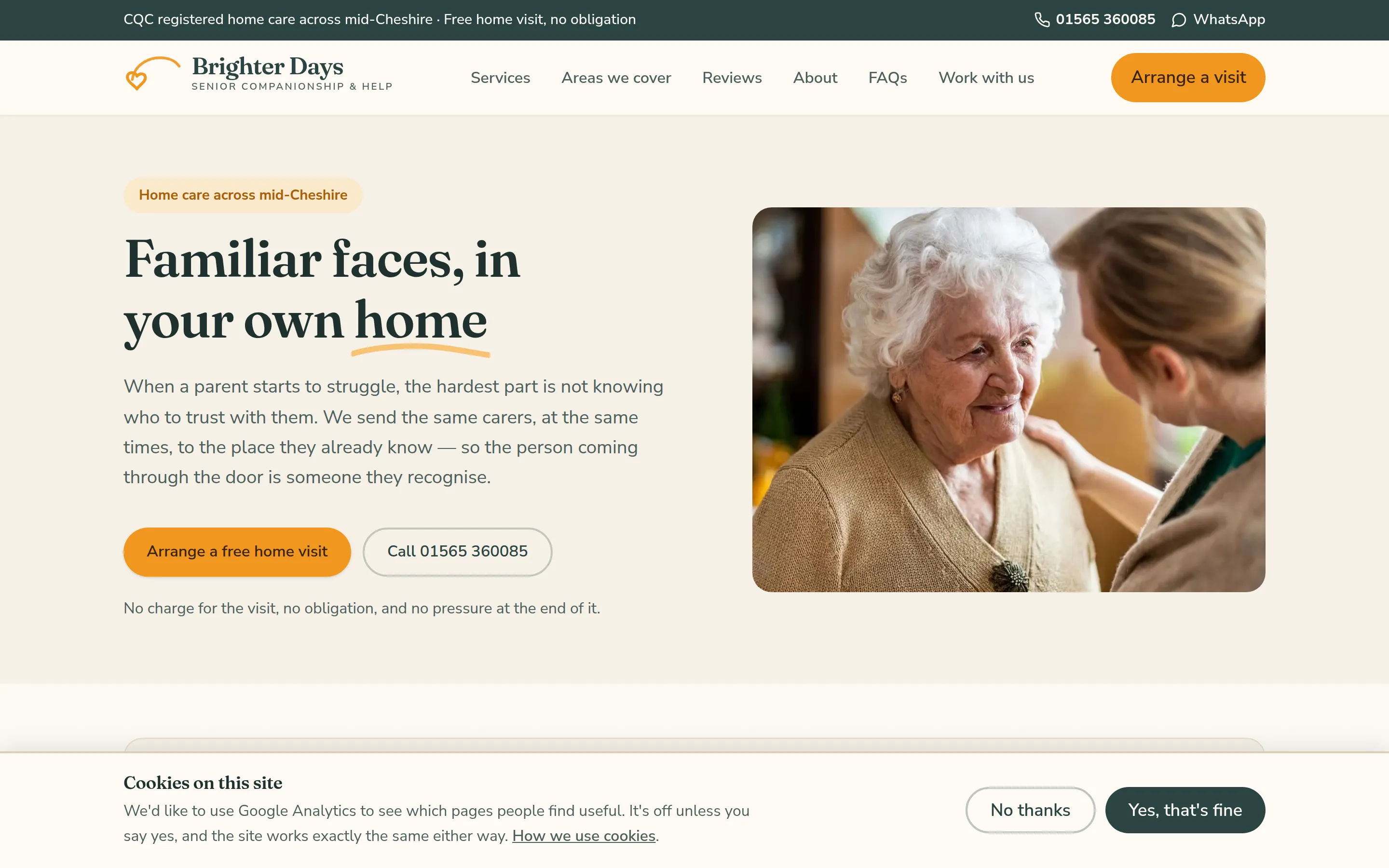 The Brighter Days Companions homepage built by Telebyte
