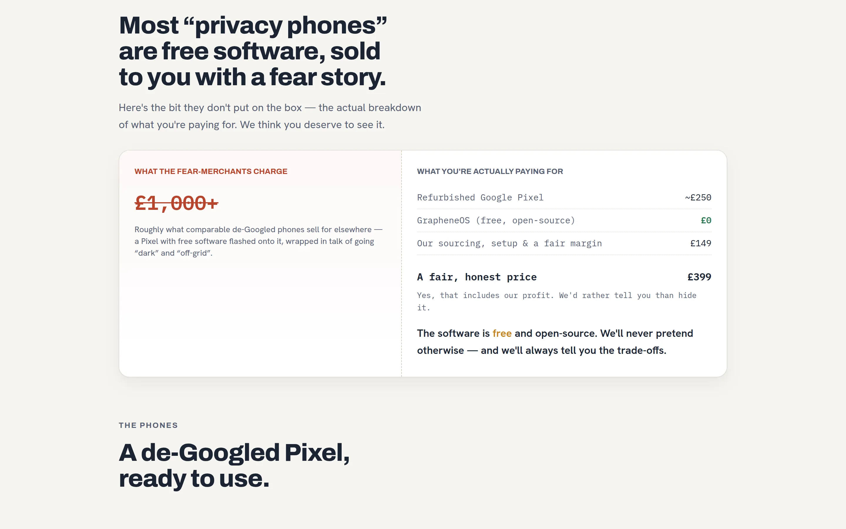 A section of the The Takeback website built by Telebyte